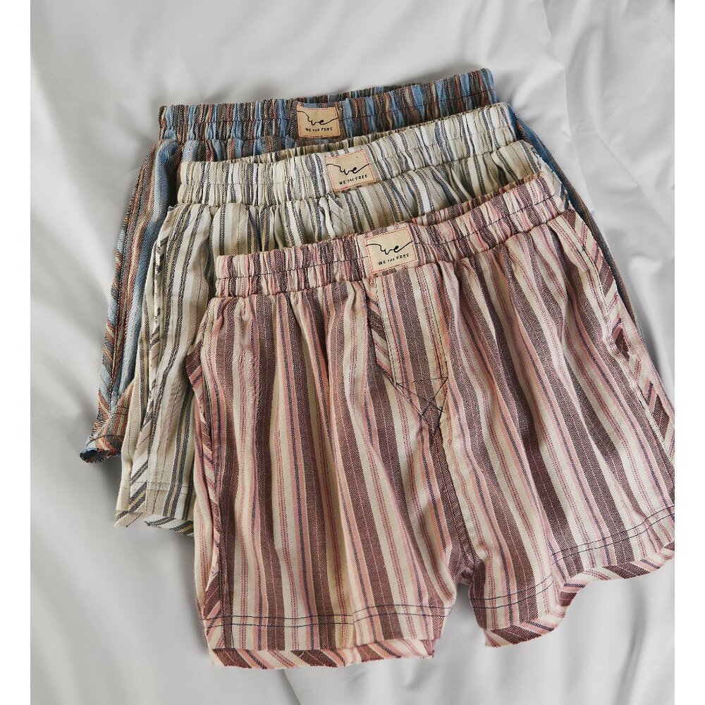 FREE PEOPLE We The Free Day To Day Flannel Boxers / Blue Combo - Picture 6 of 7